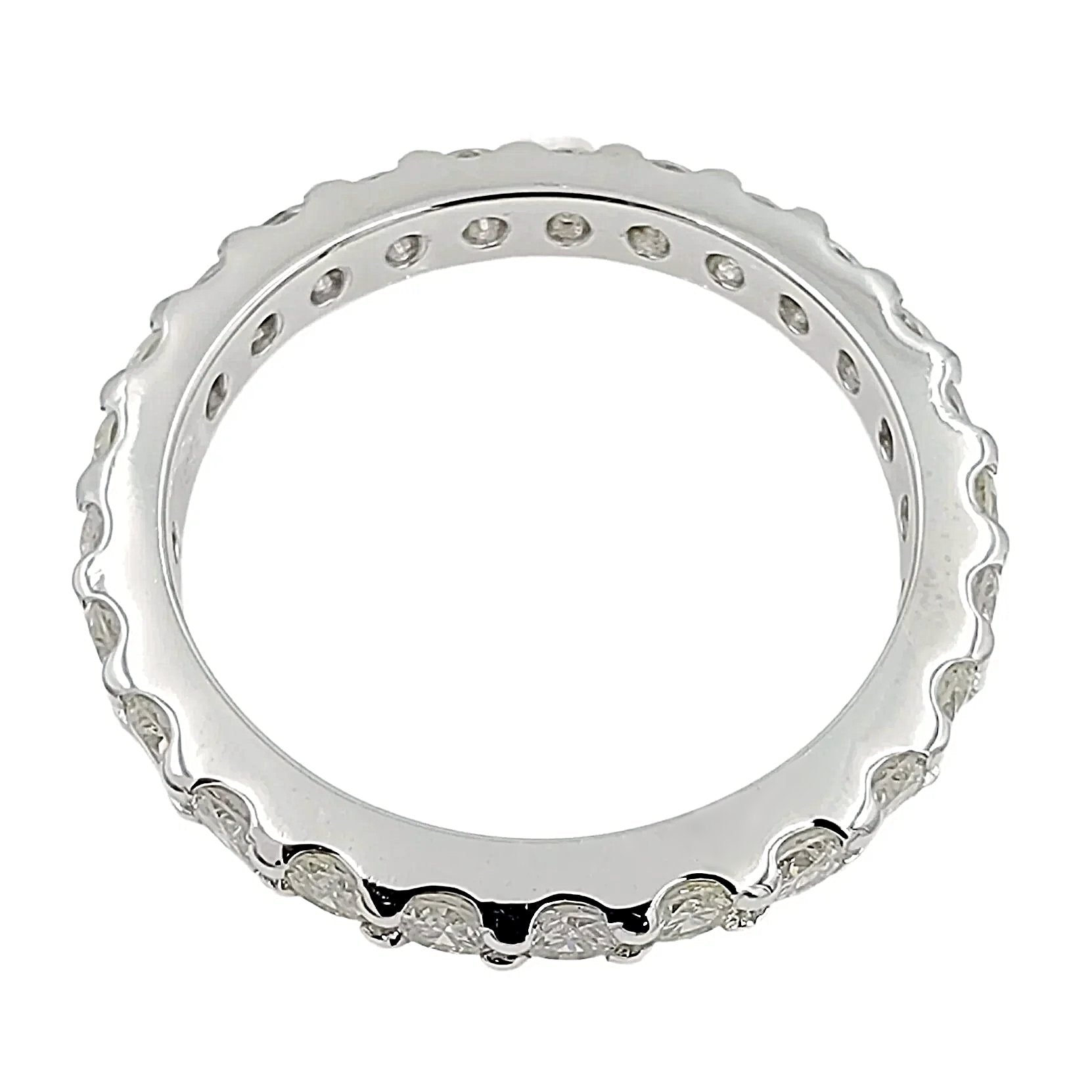 14k white gold diamond eternity band