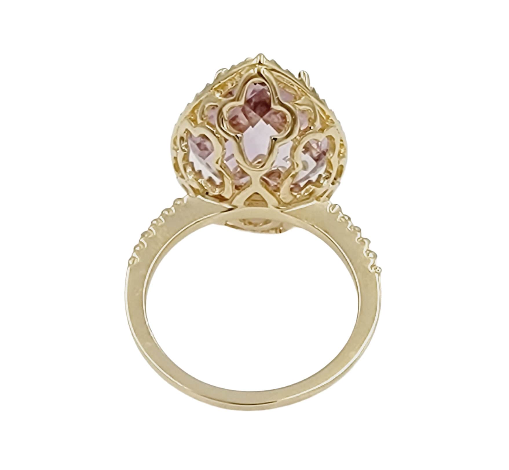 14k yellow Gold Amethyst Ring, Gold Ring With Gemstone, Elegant Gold Ring, Amethyst Jewelry