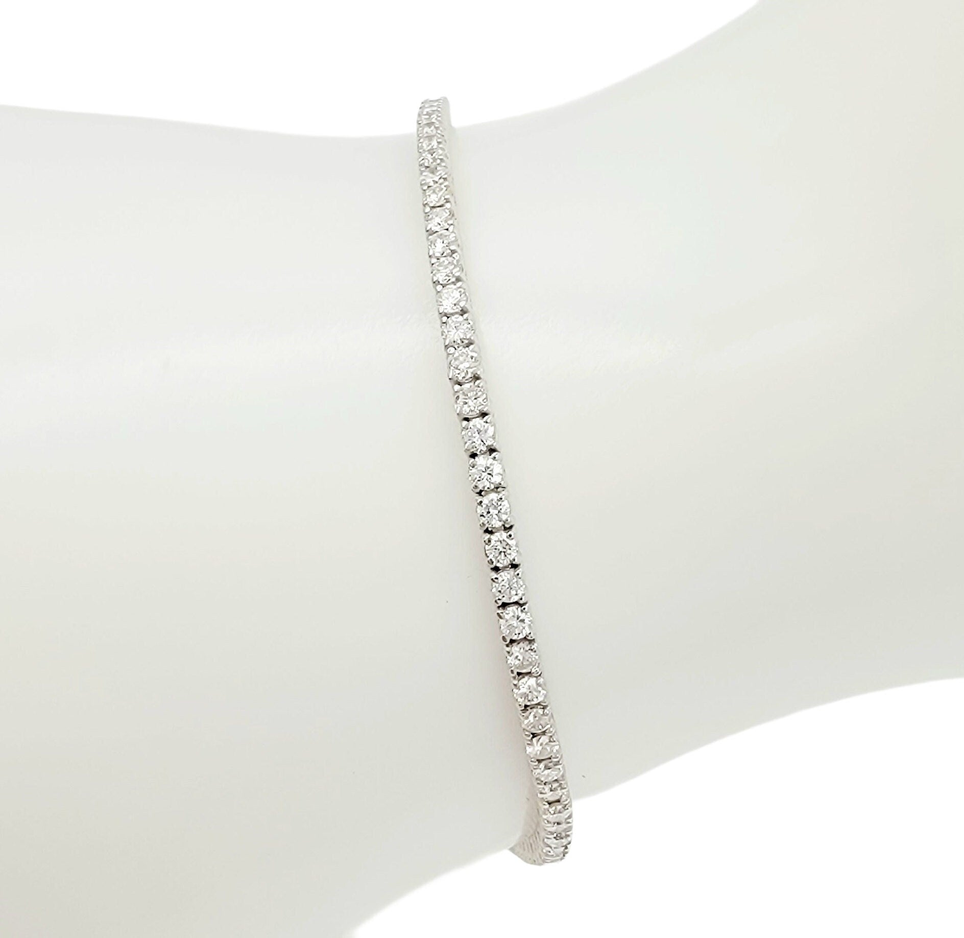 14k white gold tennis bracelet