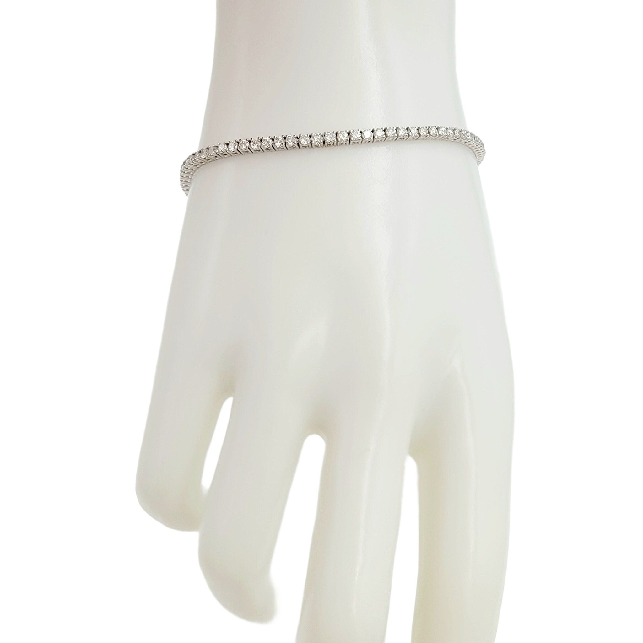 14k white gold tennis bracelet