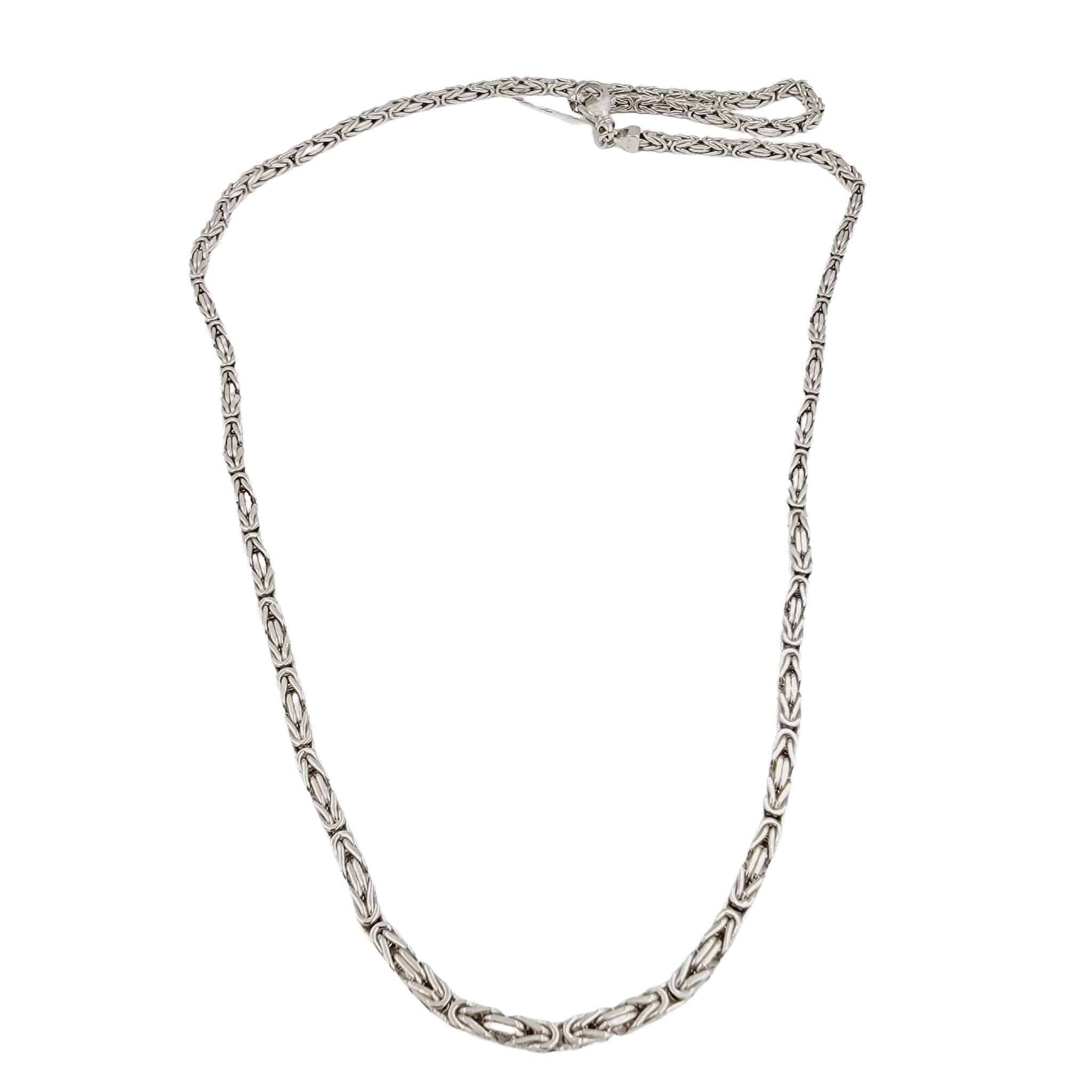 14k white gold Italian Byzantine Chain