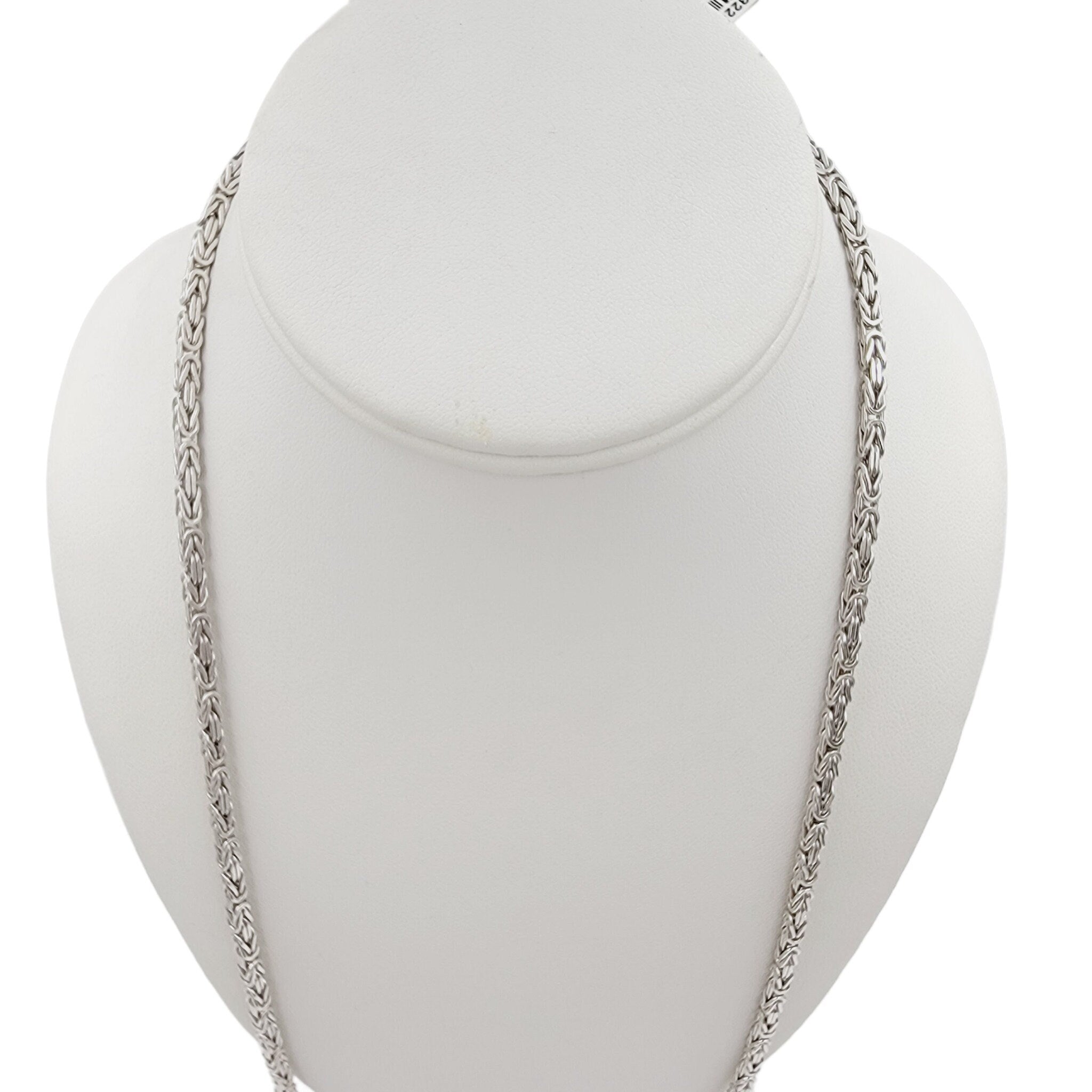14k white gold Italian Byzantine Chain