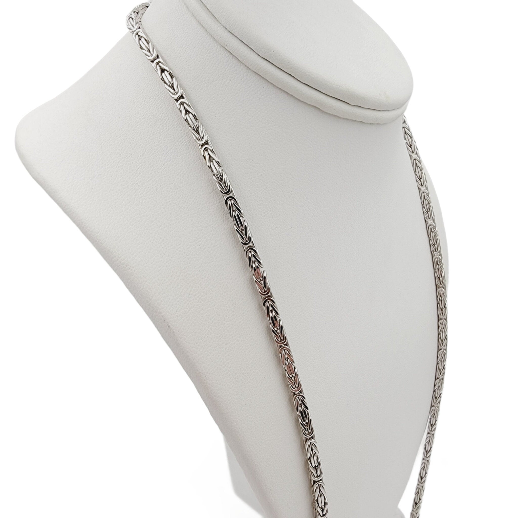 14k white gold Italian Byzantine Chain