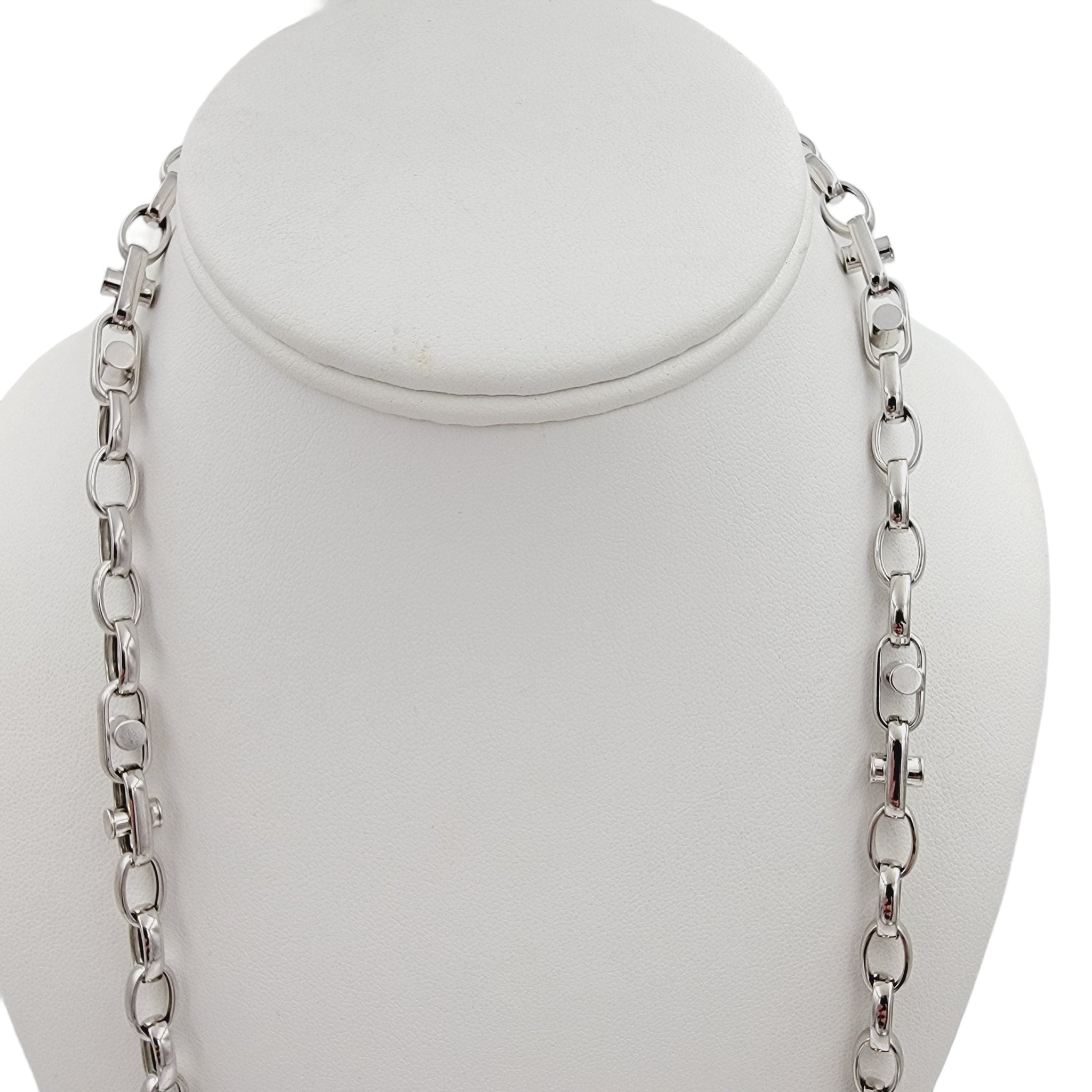 14k white gold mens chain 28"