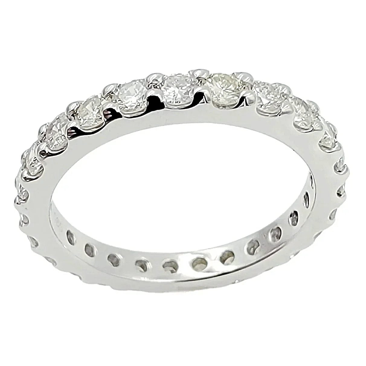 14k white gold diamond eternity band