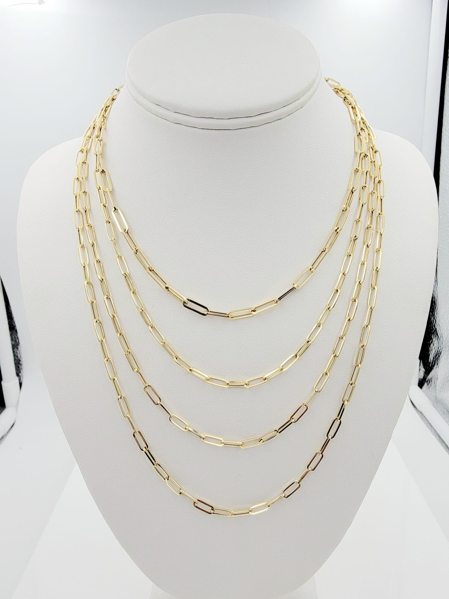 14k paperclip chain