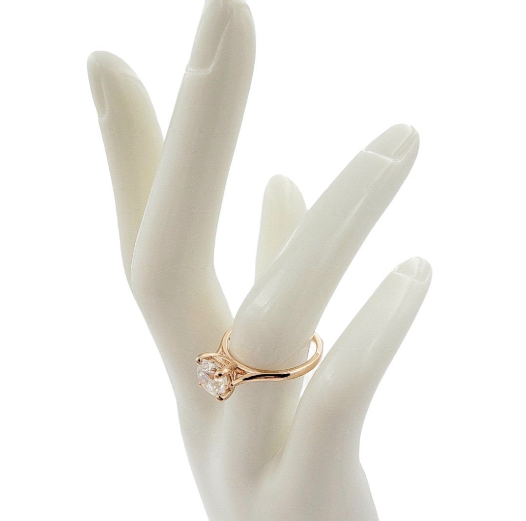 14K Rose Gold Solitaire Ring