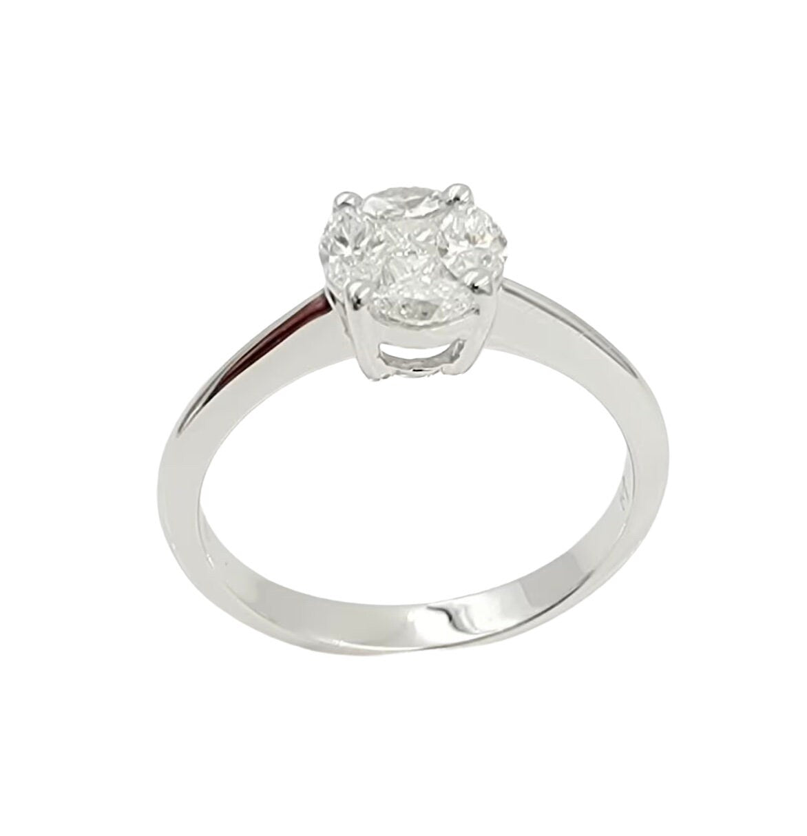 18k White Gold Diamond Cluster Ring