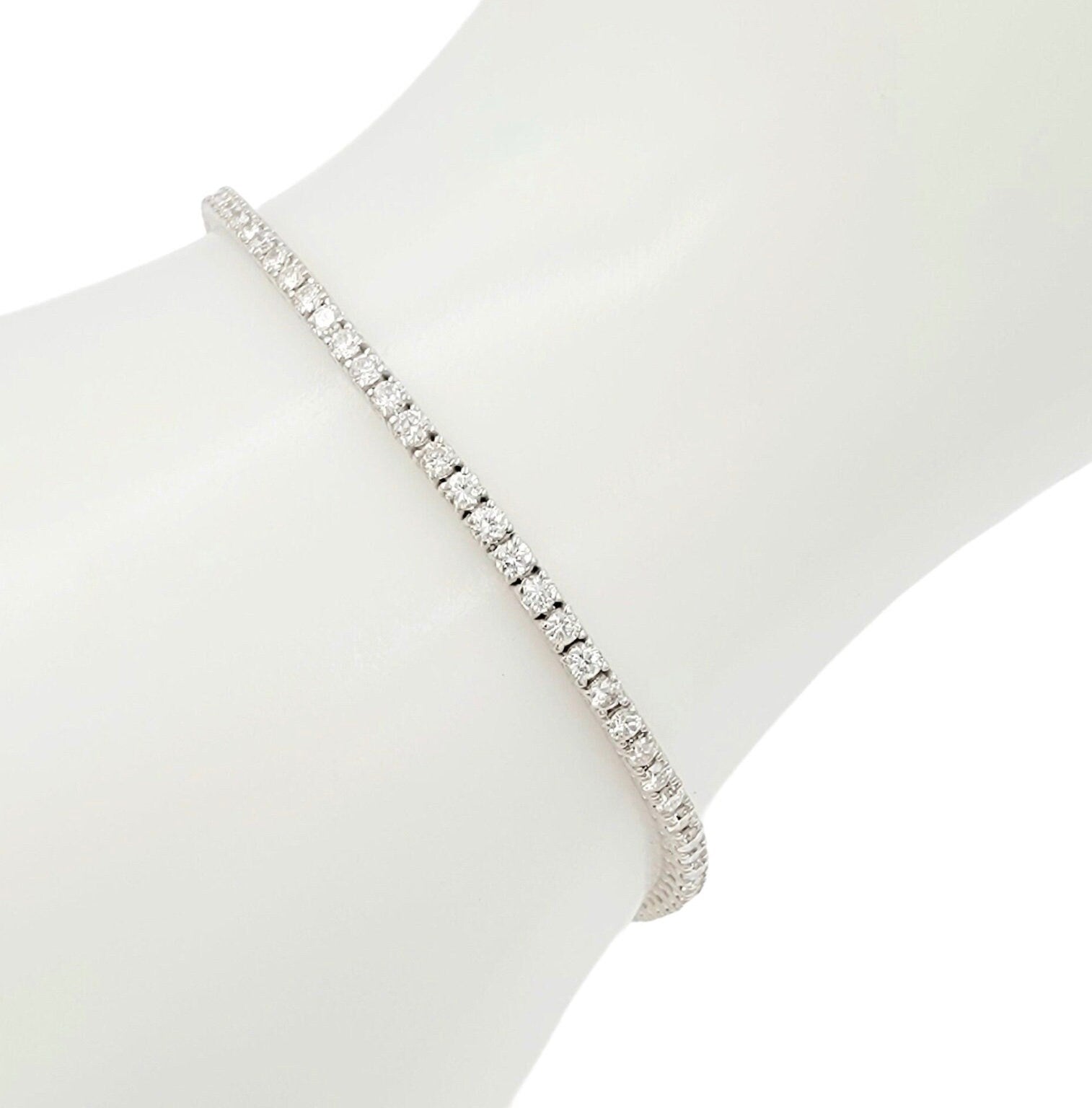 14k white gold tennis bracelet