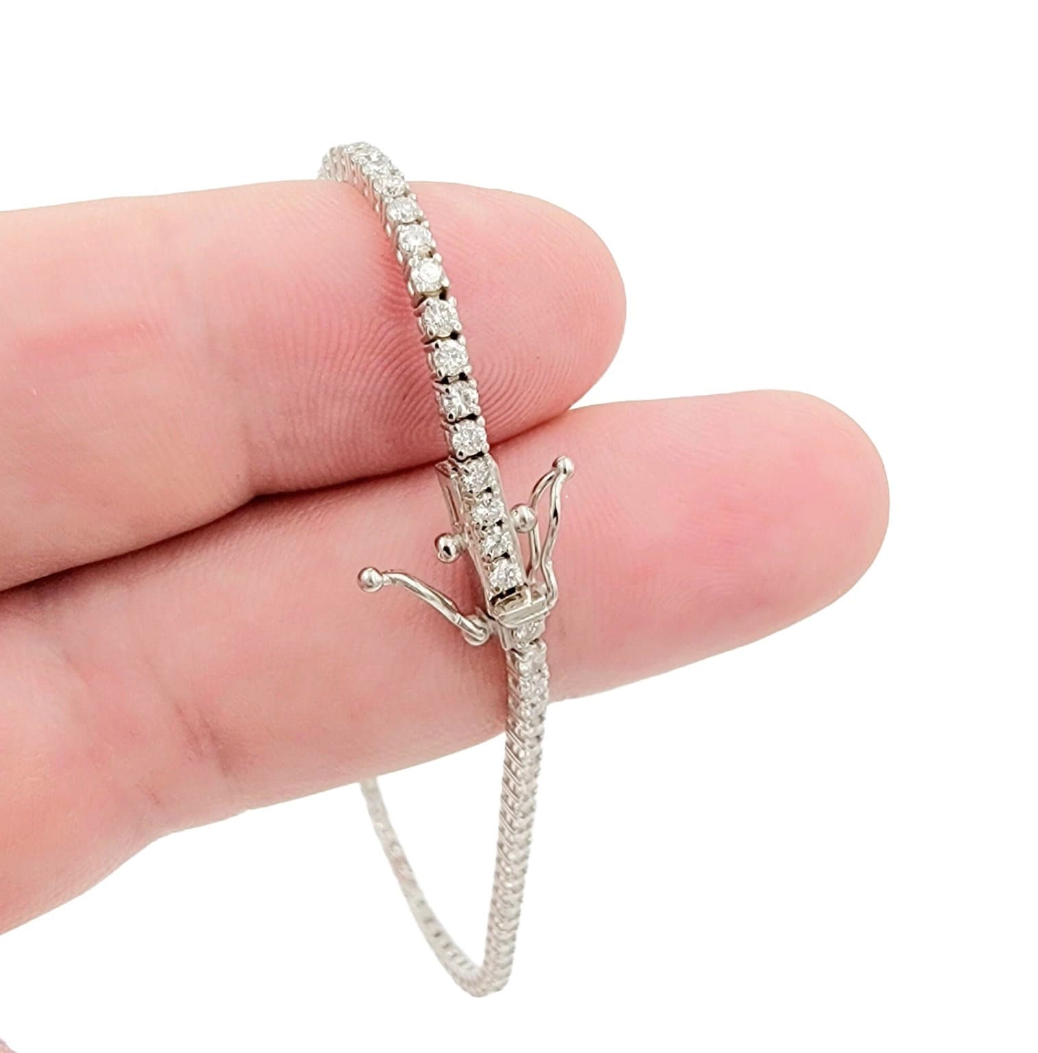 14k white gold tennis bracelet