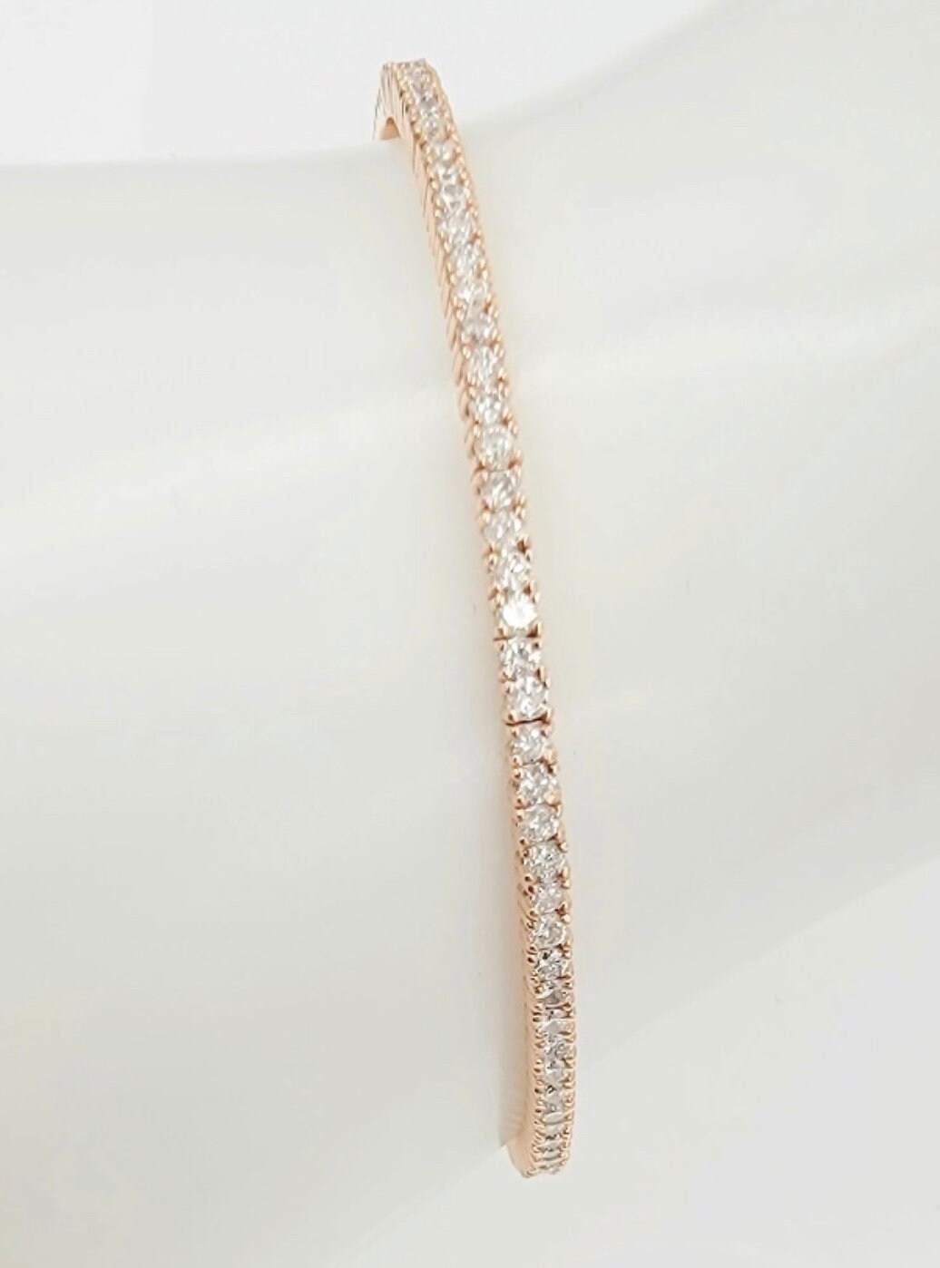 14k Rose Gold Diamond Flex Bangle