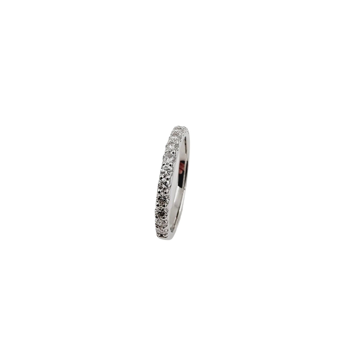 14k white Gold Diamond Half Eternity Band