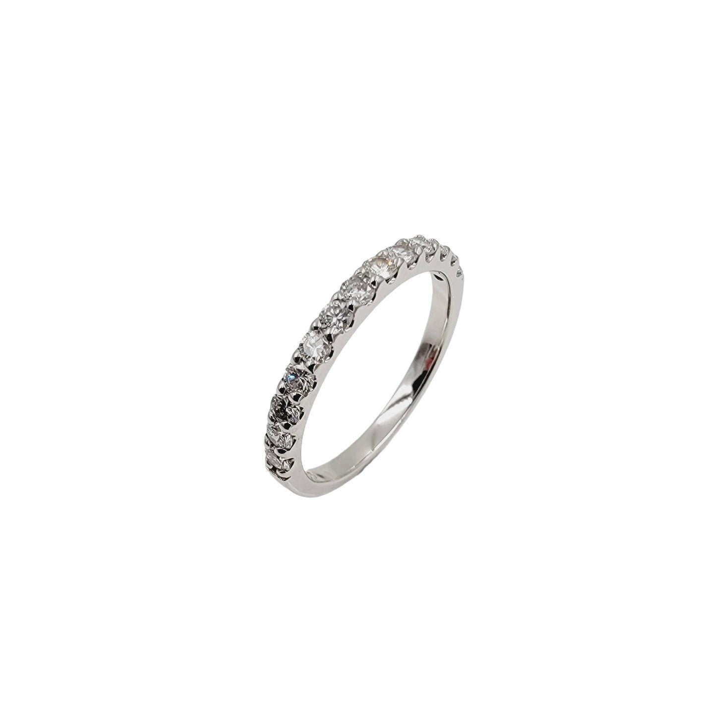 14k white Gold Diamond Half Eternity Band