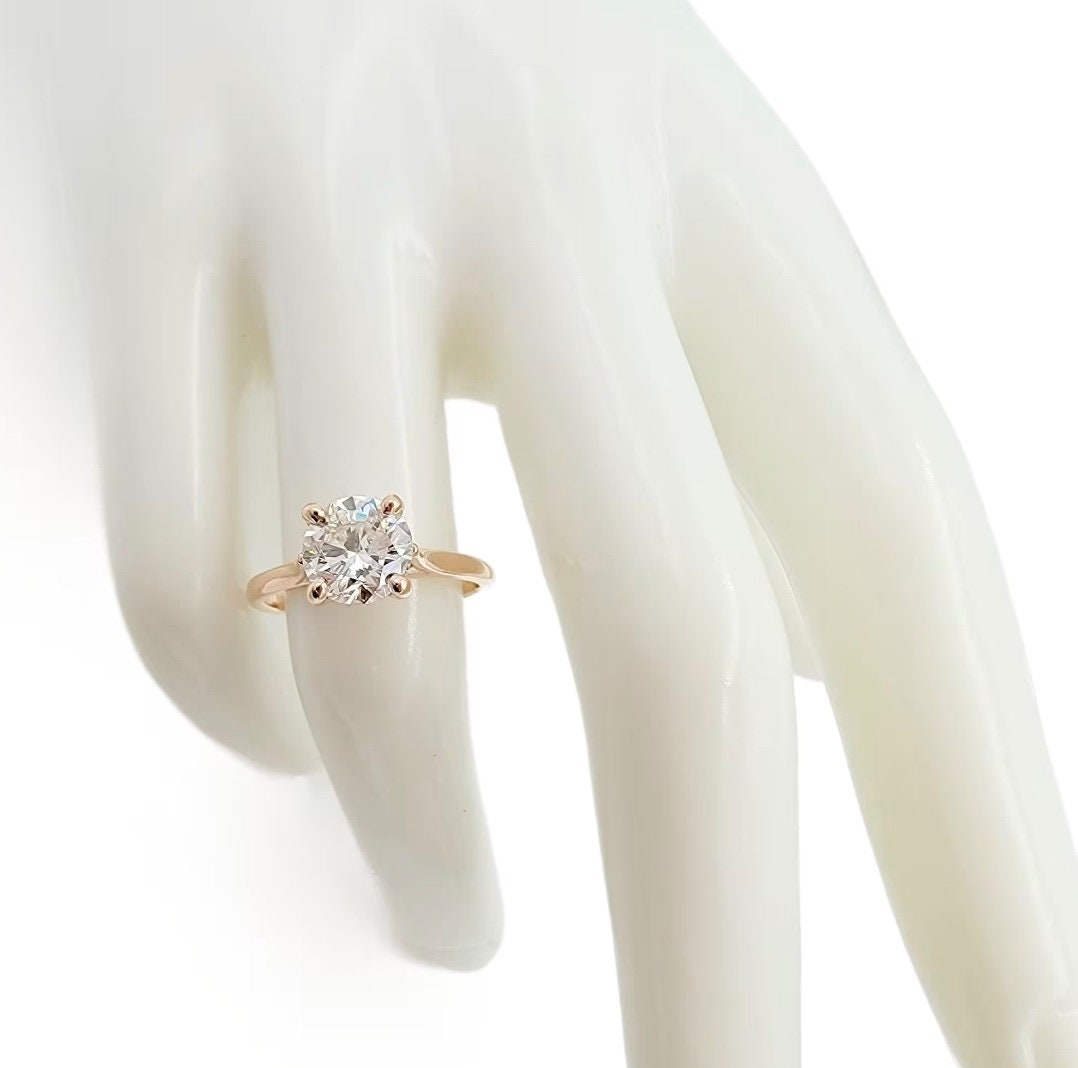 14K Rose Gold Solitaire Ring