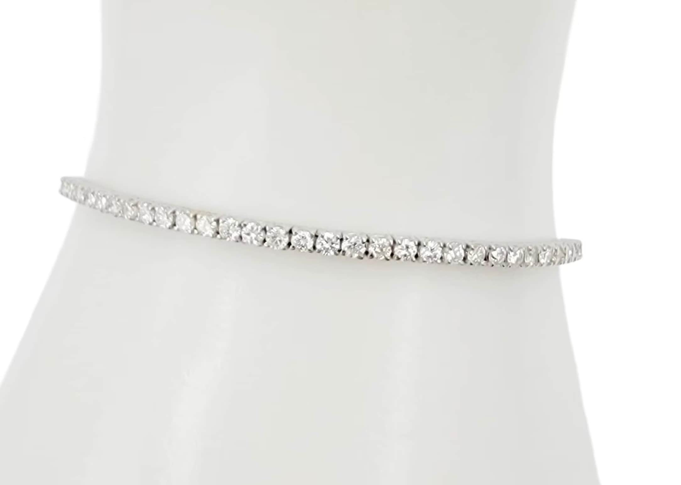 14k white gold tennis bracelet