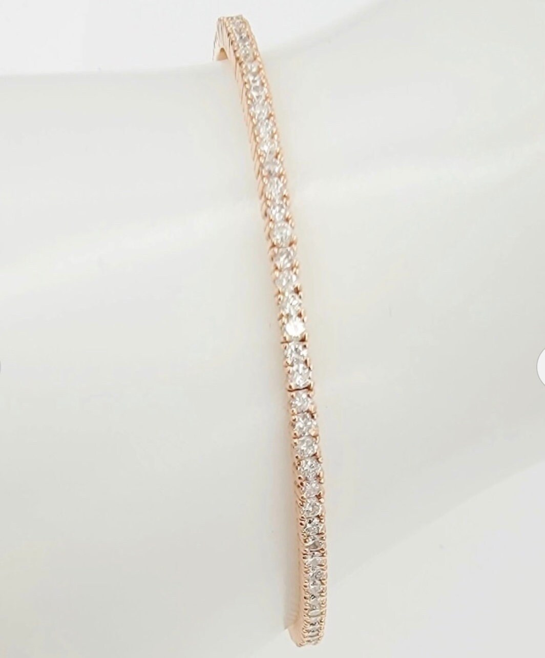 14k Rose Gold Diamond Flex Bangle