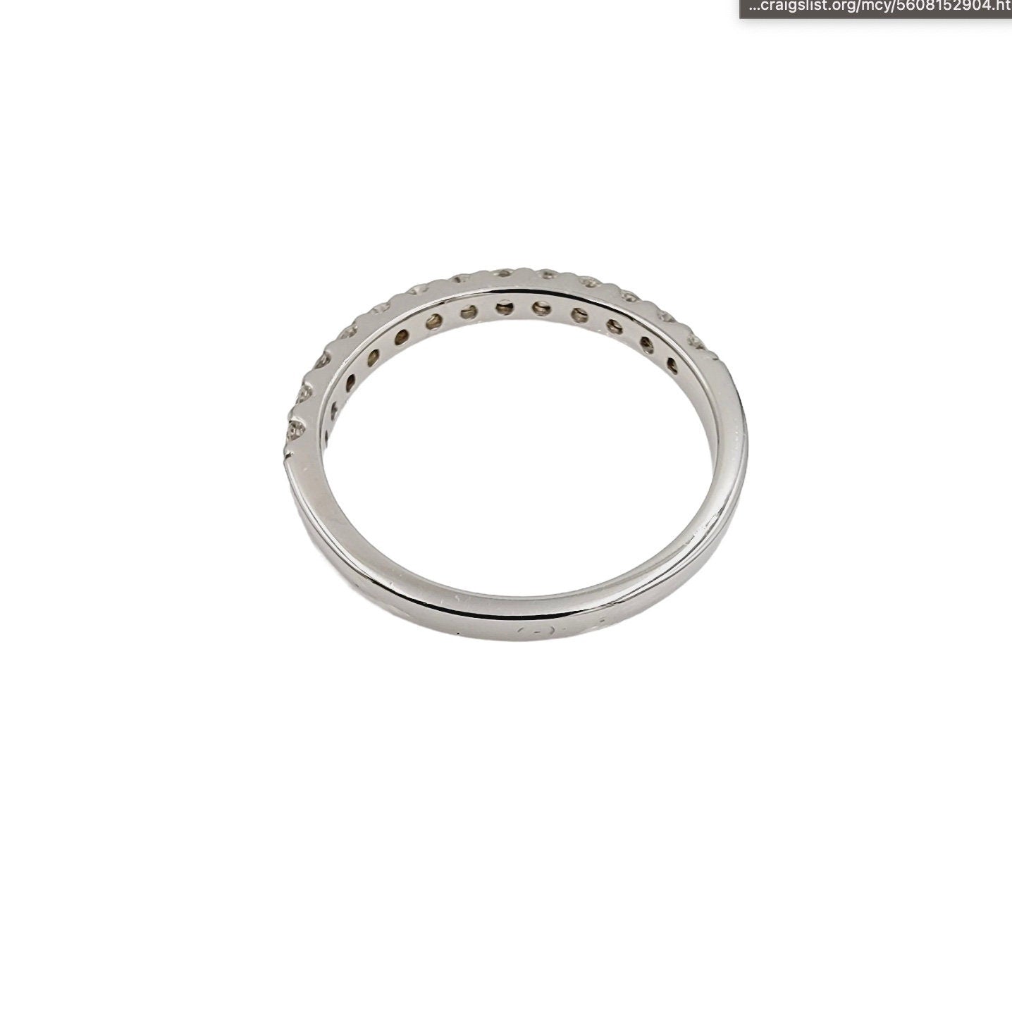 14k white Gold Diamond Half Eternity Band