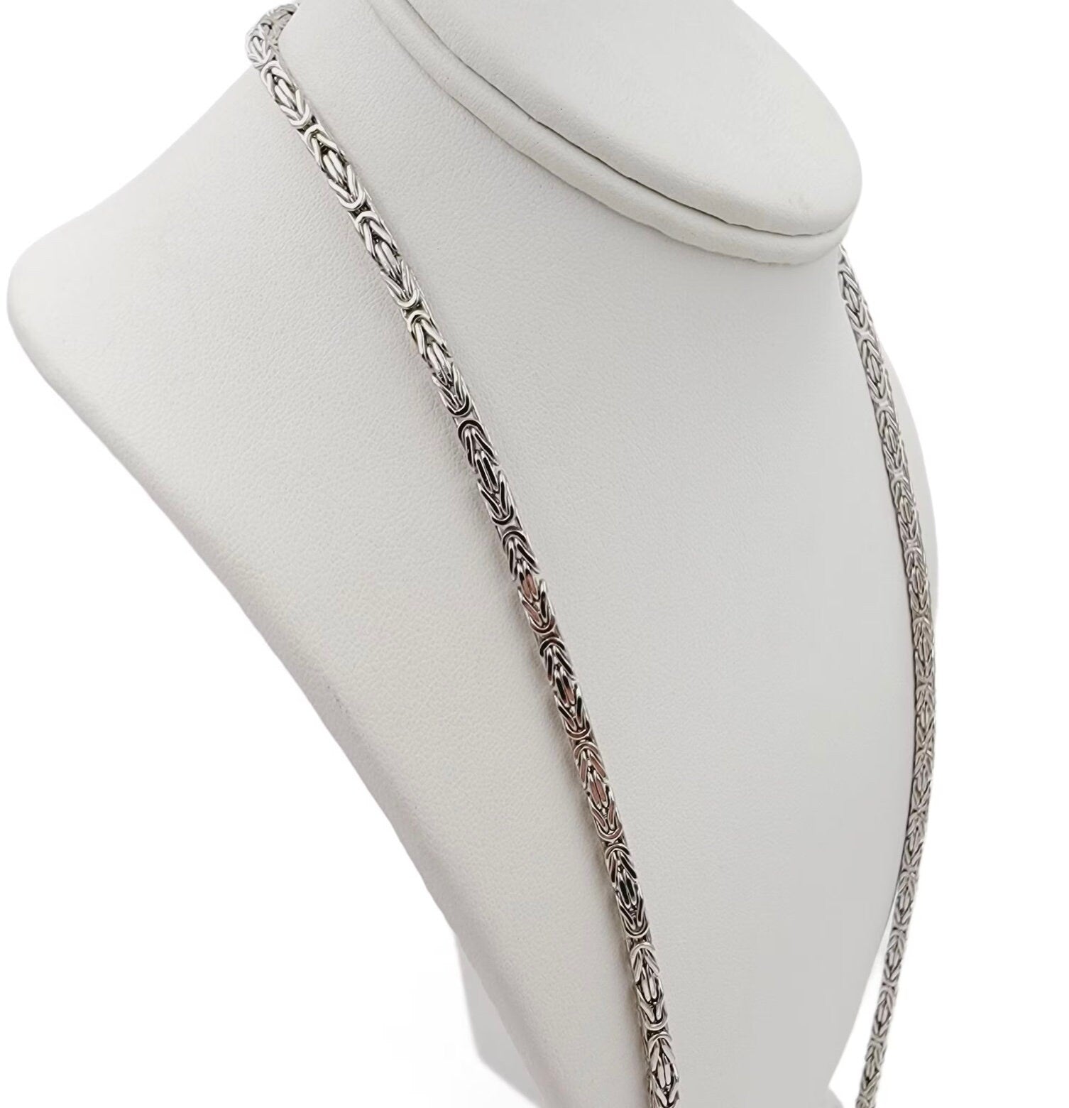 14k white gold Italian Byzantine Chain