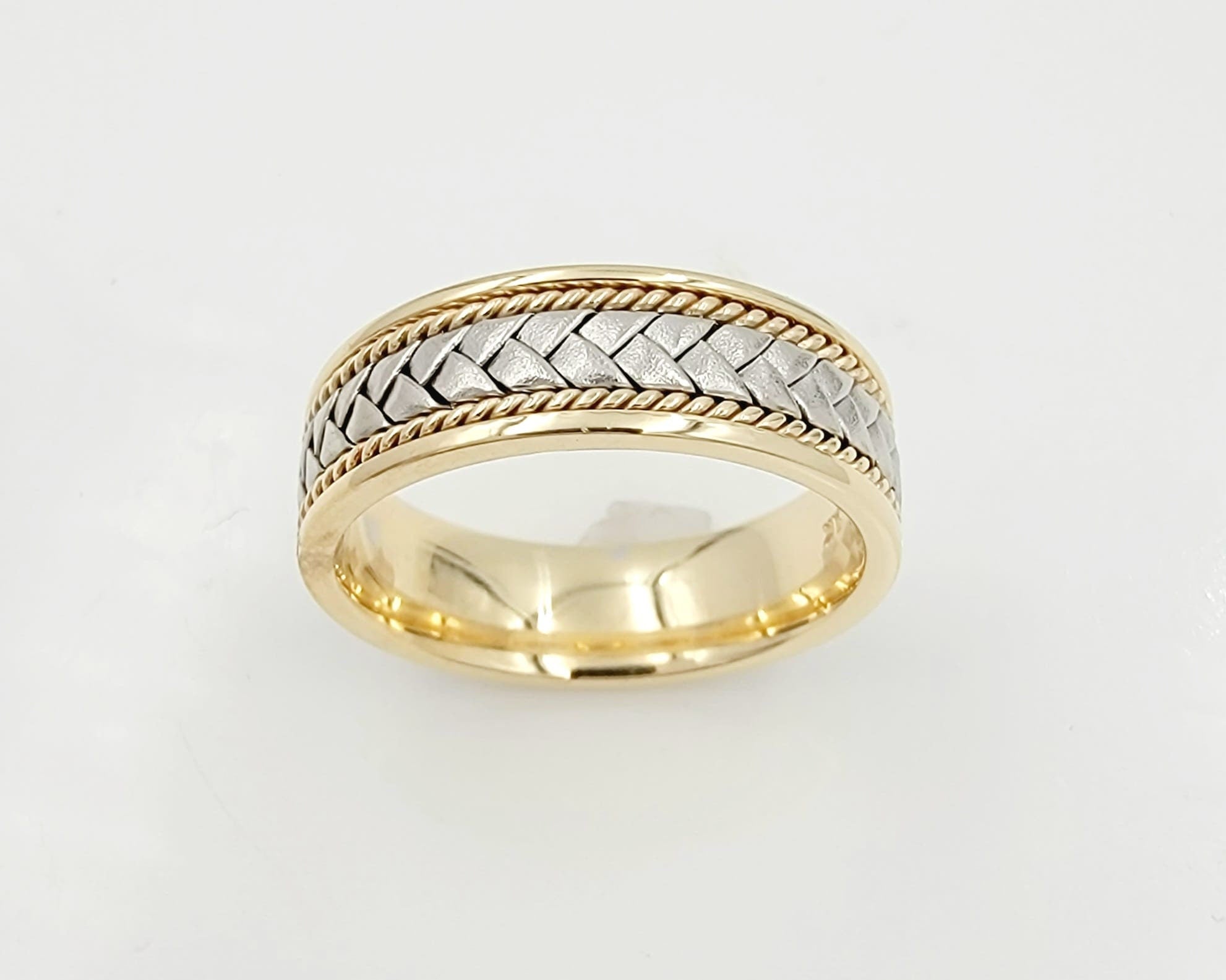 Mens 14k 2 Toned Gold Ring.