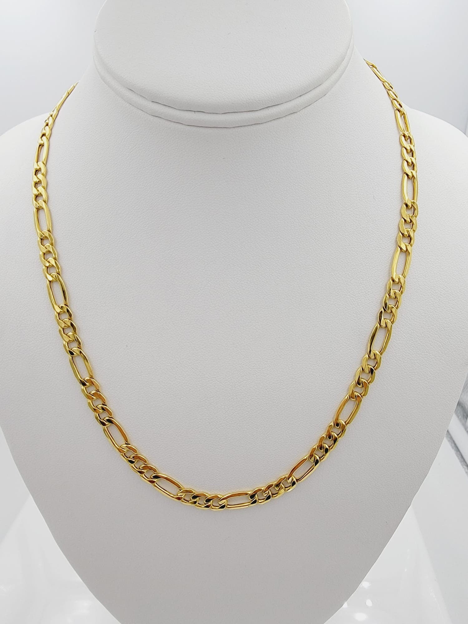 10k Yellow Gold Figaro Chain, 20 Inch, 6mm, 8.1 Grams