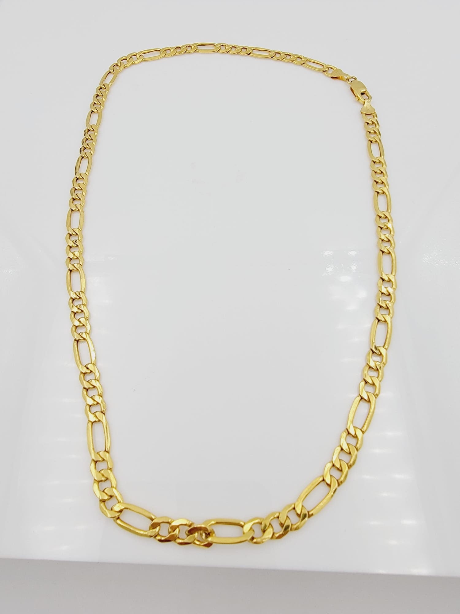 10k Yellow Gold Figaro Chain, 20 Inch, 6mm, 8.1 Grams