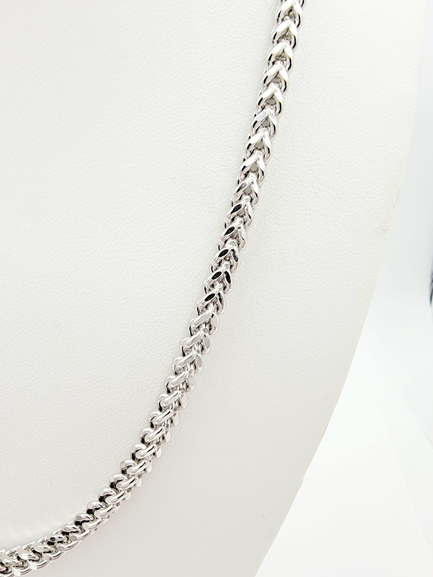 14k White Gold Solid Franco Chain