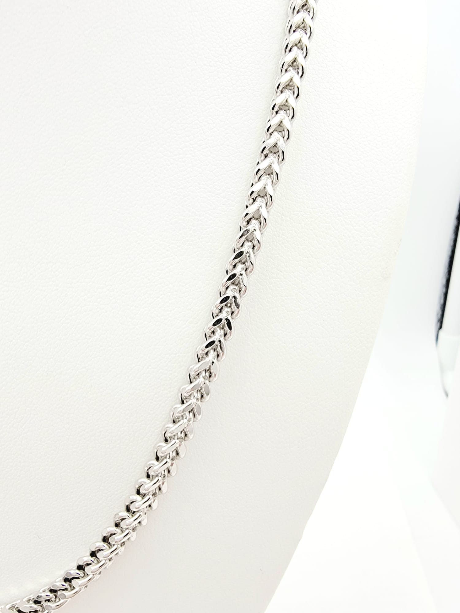 14k White Gold Solid Franco Chain