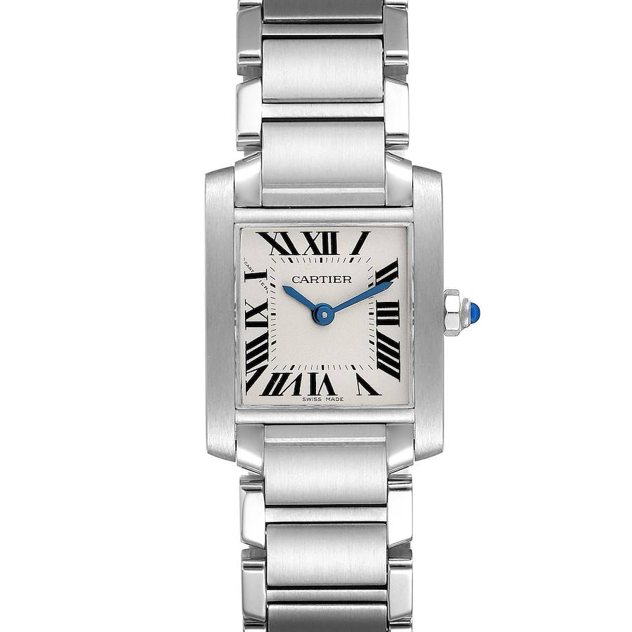 Ladies Small Cartier Tank Francaise Stainless Steel Watch In Polished Finish. (Pre-Owned)