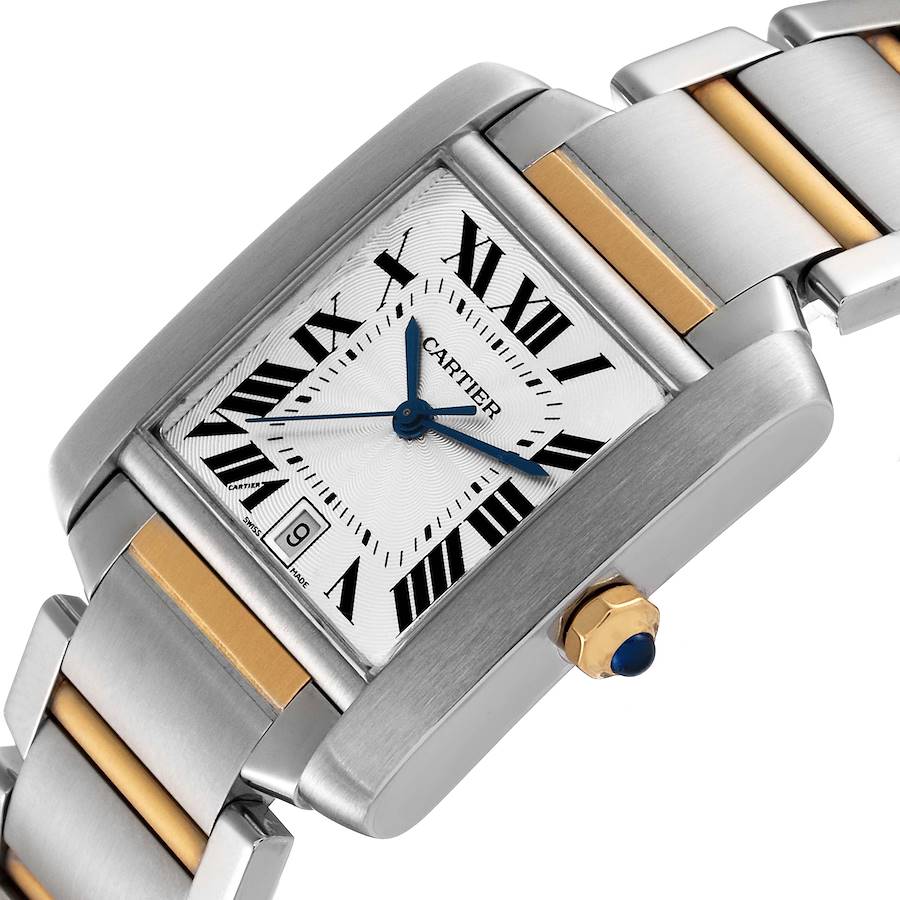 Unisex Large Cartier Tank Francaise Two Tone Watch with 18K Yellow Gold / Stainless Steel Polished Finish. (Pre-Owned)