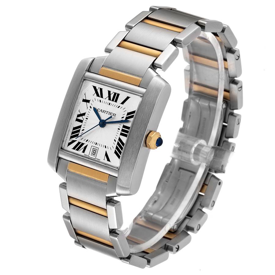 Unisex Large Cartier Tank Francaise Two Tone Watch with 18K Yellow Gold / Stainless Steel Polished Finish. (Pre-Owned)