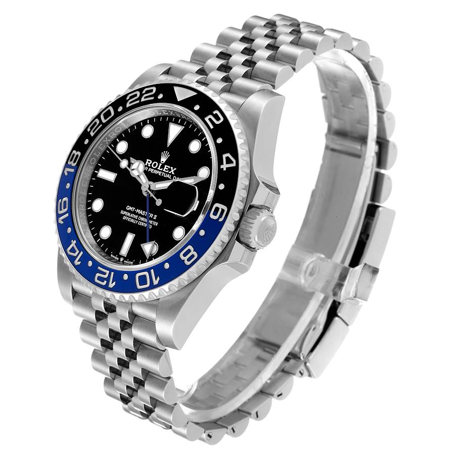 2020 Men's Rolex 40mm GMT Master II "Batman" Stainless Steel Watch with Black Dial and Blue / Black Bezel. (Pre-Owned 126710)