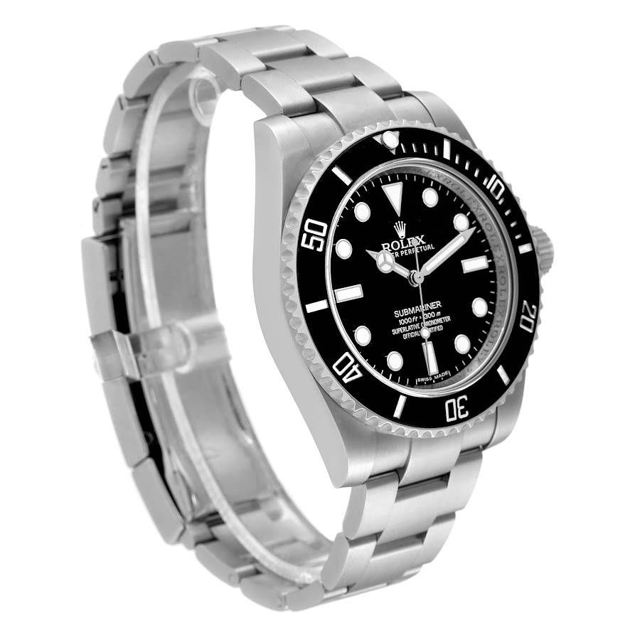 Men's Rolex 40mm Submariner Date Oyster Perpetual Stainless Steel Watch with Black Dial and Black Bezel. (Pre-Owned 114060)