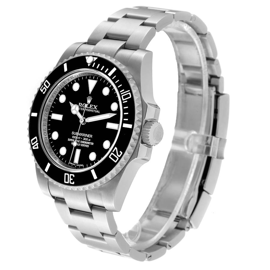 Men's Rolex 40mm Submariner Date Oyster Perpetual Stainless Steel Watch with Black Dial and Black Bezel. (Pre-Owned 114060)