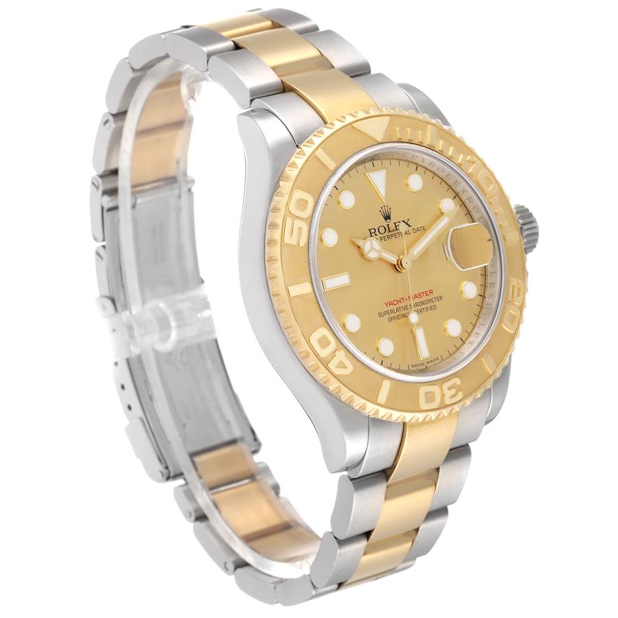 Men's Rolex 40mm Yacht-Master 18K Yellow Gold / Stainless Steel Watch with Gold Dial. (Pre-Owned 16623)