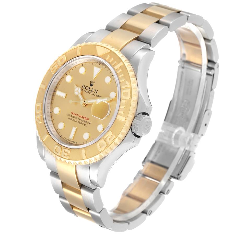 Men's Rolex 40mm Yacht-Master 18K Yellow Gold / Stainless Steel Watch with Gold Dial. (Pre-Owned 16623)