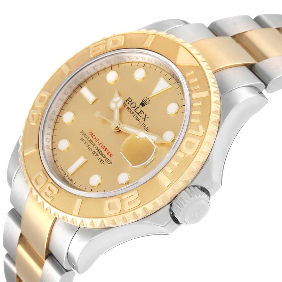 Men's Rolex 40mm Yacht-Master 18K Yellow Gold / Stainless Steel Watch with Gold Dial. (Pre-Owned 16623)