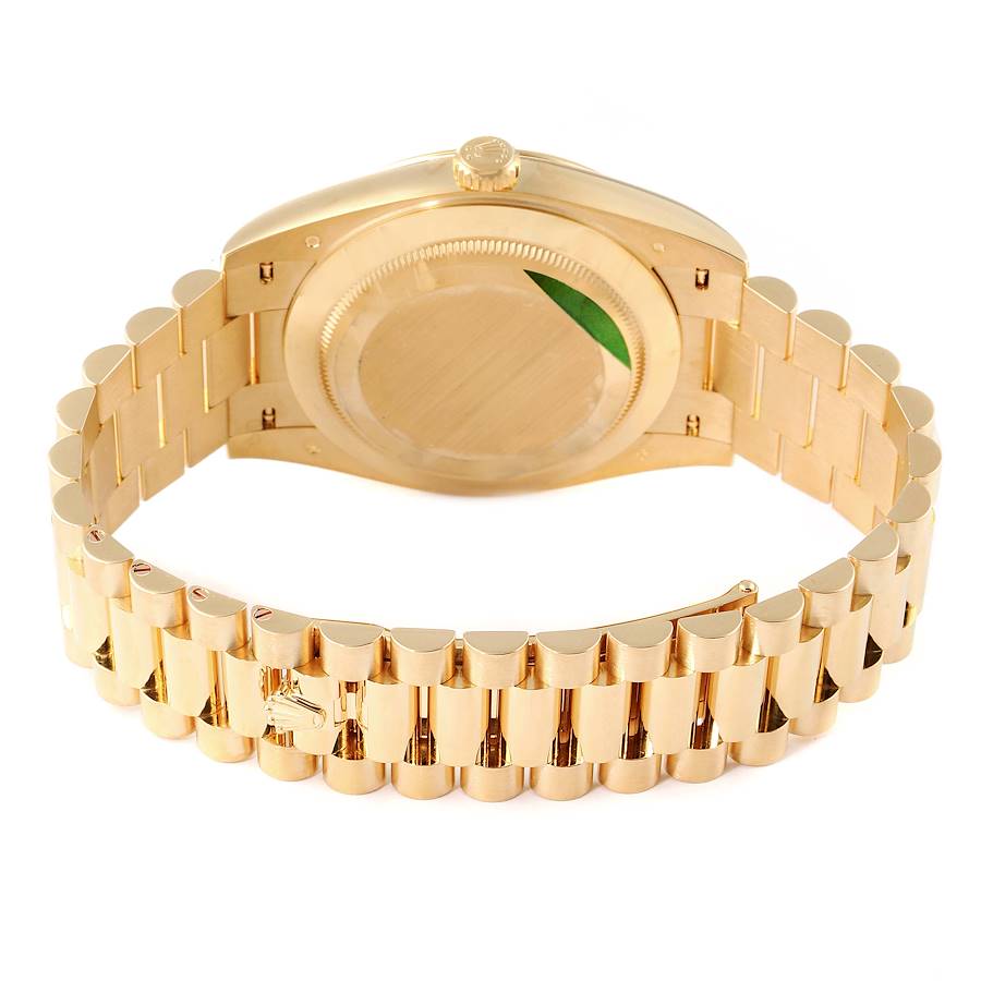 Men's Rolex Presidential II - 40mm Solid 18K Yellow Gold Watch with Black Diamond Dial and Fluted Bezel. (NEW 228238)