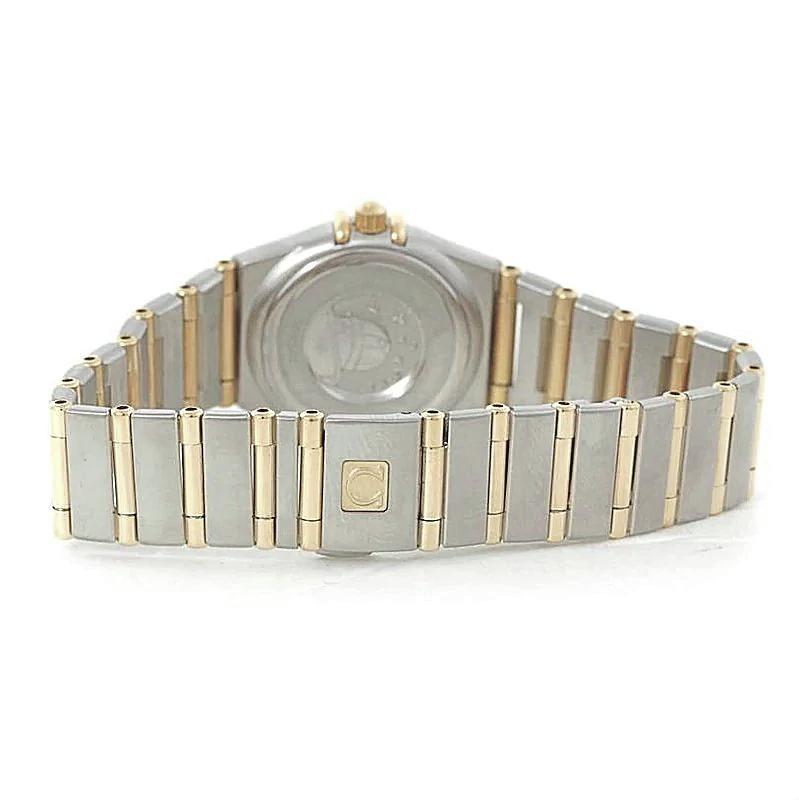 Ladies Omega Constellation 28mm Two Tone Watch with Quartz Movement, Omega Calibre 4061 and White Dial. (Pre-Owned)