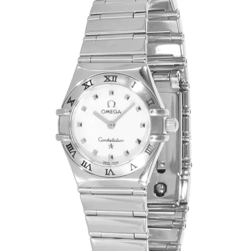 Ladies Omega 22mm Constellation Stainless Steel Watch with Mother of Pearl Dial and Roman Numeral Bezel. (Pre-Owned)