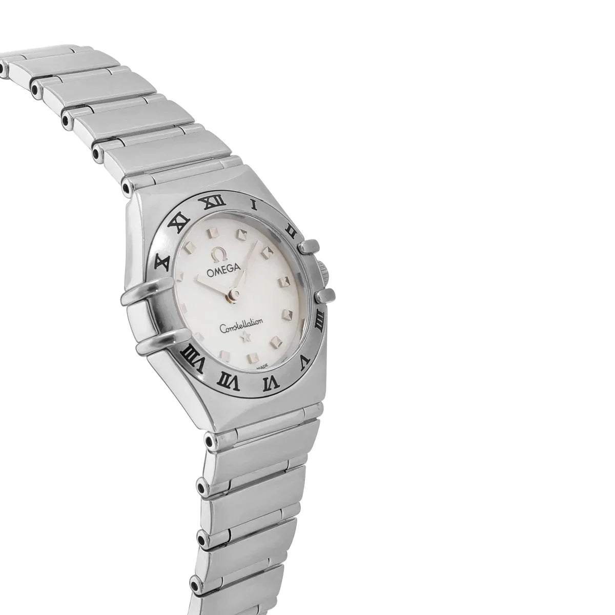 Ladies Omega 22mm Constellation Stainless Steel Watch with Mother of Pearl Dial and Roman Numeral Bezel. (Pre-Owned)