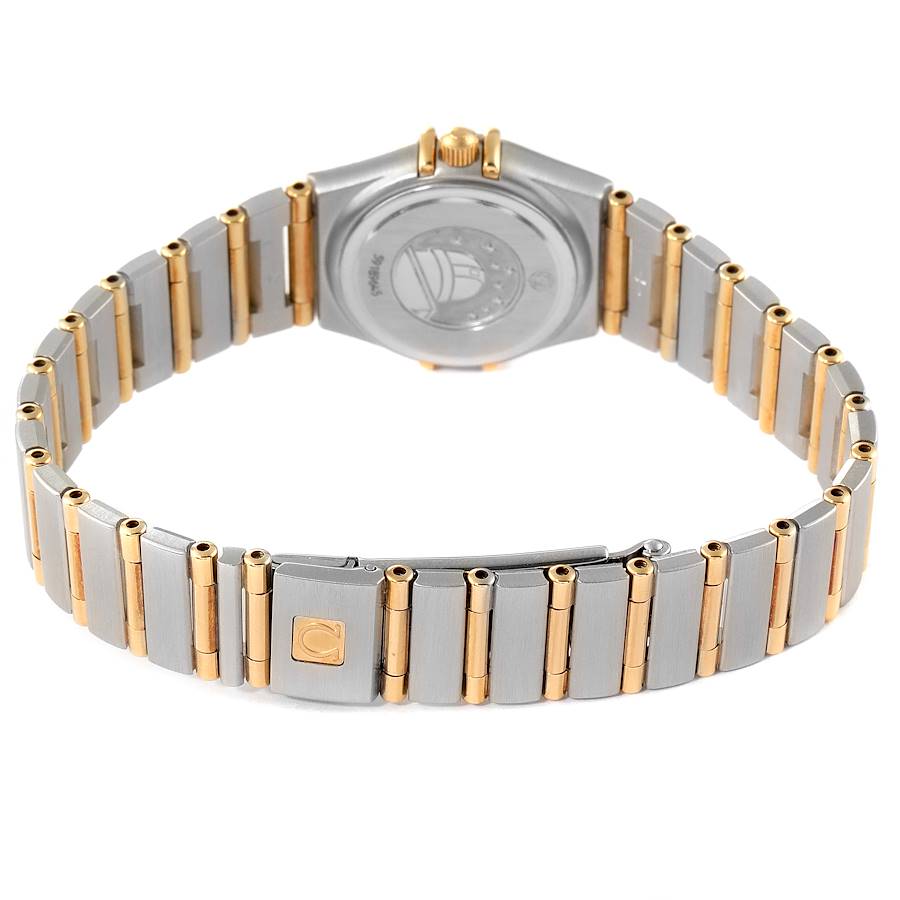 Ladies Omega 22mm Constellation 18K Two Tone Watch with Mother of Pearl Dial and Diamond Bezel. (Pre-Owned)