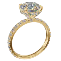 Full Pavé ring in 14K Yellow Gold
